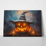 Πίνακας σε Καμβά VINTAGE AUTUMN HALLOWEEN PUMPKIN HAT 5