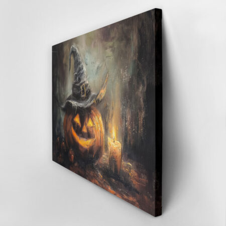 Πίνακας σε Καμβά VINTAGE AUTUMN HALLOWEEN PUMPKIN HAT 6 -  Sticky 2