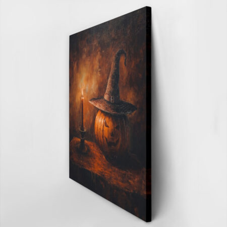 Πίνακας σε Καμβά VINTAGE AUTUMN HALLOWEEN PUMPKIN HAT 7 -  Sticky 2