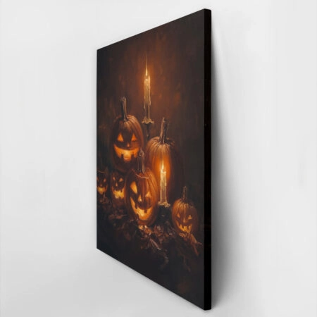 Πίνακας σε Καμβά VINTAGE AUTUMN HALLOWEEN PUMPKINS 10 -  Sticky 2