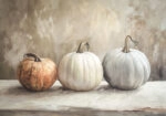 Πίνακας σε Καμβά VINTAGE AUTUMN HALLOWEEN PUMPKINS 2