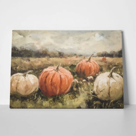 Πίνακας σε Καμβά VINTAGE AUTUMN HALLOWEEN PUMPKINS 5 - 