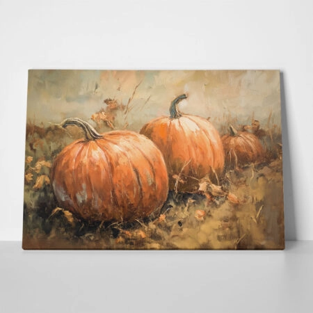 Πίνακας σε Καμβά VINTAGE AUTUMN HALLOWEEN PUMPKINS 6 - 