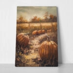 Πίνακας σε Καμβά VINTAGE AUTUMN HALLOWEEN PUMPKINS 9