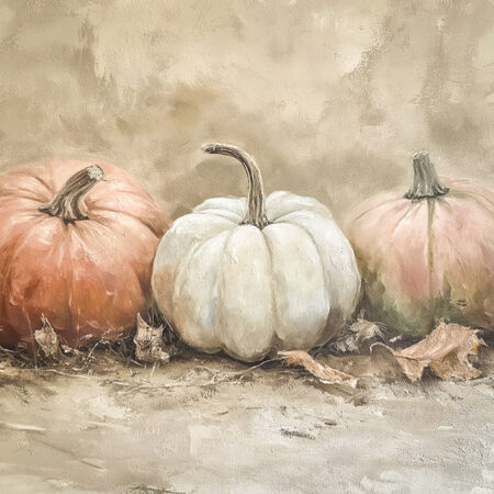 Πίνακας σε Καμβά VINTAGE AUTUMN HALLOWEEN PUMPKINS -  Sticky 5