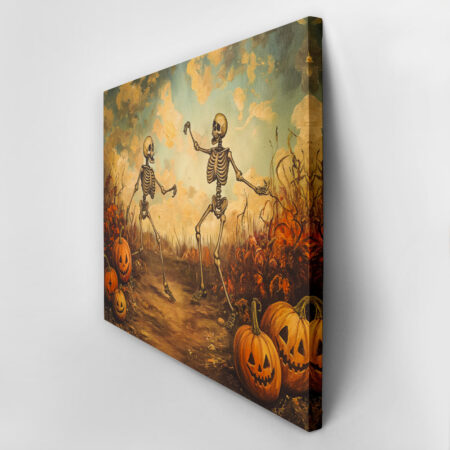Πίνακας σε Καμβά VINTAGE AUTUMN HALLOWEEN SKELETONS 2 -  Sticky 2