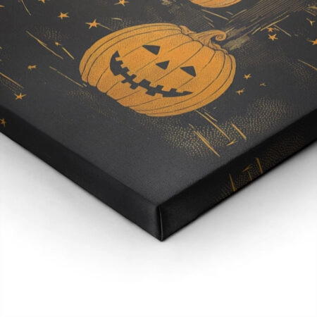 Πίνακας σε Καμβά VINTAGE AUTUMN HALLOWEEN SKELETONS DANCING 4 -  Sticky 1