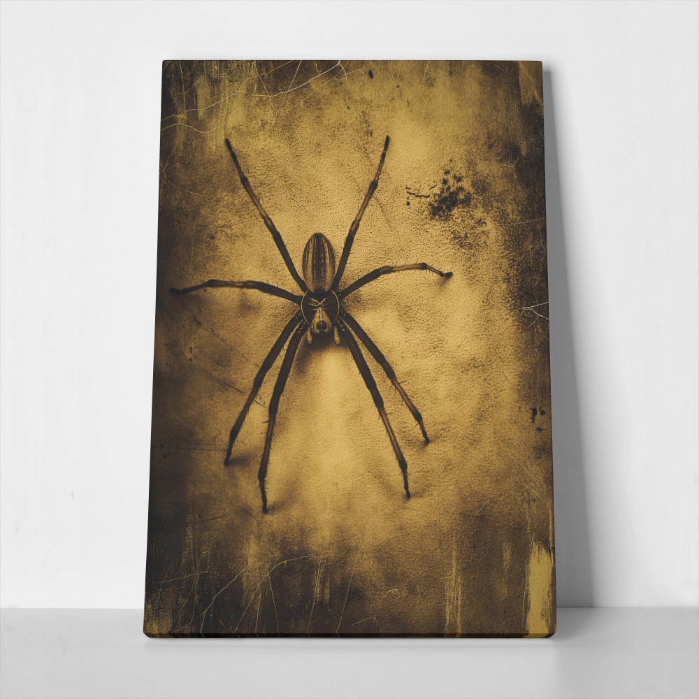 Πίνακας σε Καμβά VINTAGE AUTUMN HALLOWEEN SPIDER 2