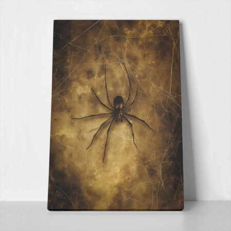 Πίνακας σε Καμβά VINTAGE AUTUMN HALLOWEEN SPIDER - 