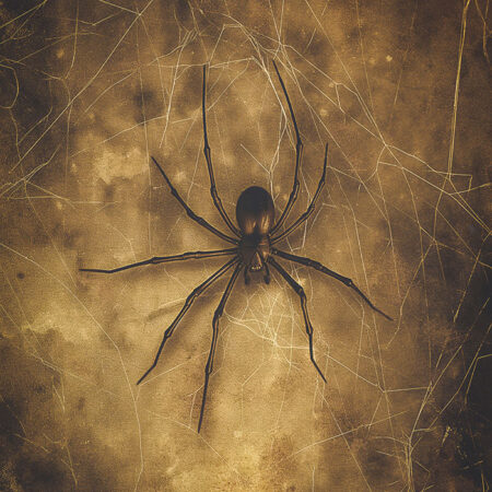Πίνακας σε Καμβά VINTAGE AUTUMN HALLOWEEN SPIDER -  Sticky 5