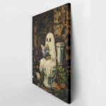 Πίνακας σε Καμβά VINTAGE AUTUMN HALLOWEEN TOILET GHOST 3