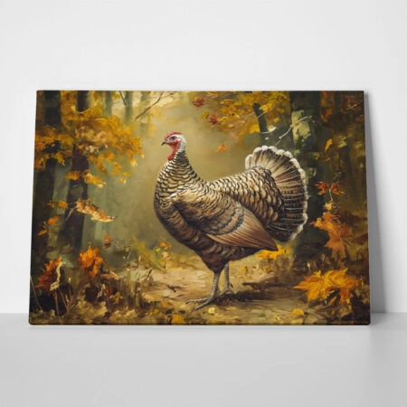 Πίνακας σε Καμβά VINTAGE AUTUMN HALLOWEEN TURKEY 2 - 