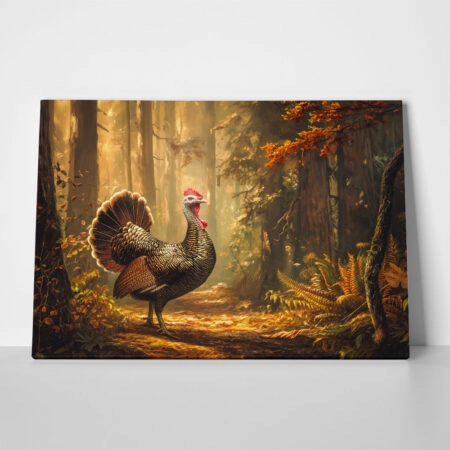 Πίνακας σε Καμβά VINTAGE AUTUMN HALLOWEEN TURKEY - 