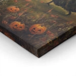 Πίνακας σε Καμβά VINTAGE AUTUMN HALLOWEEN WITCHES DANCING 2