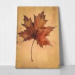 Πίνακας σε Καμβά VINTAGE AUTUMN LEAF 3
