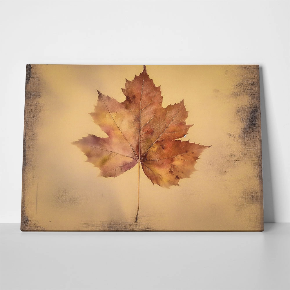 Canvas Print VINTAGE AUTUMN LEAF