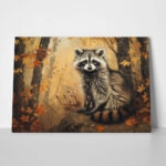 Πίνακας σε Καμβά VINTAGE AUTUMN RACOON 2