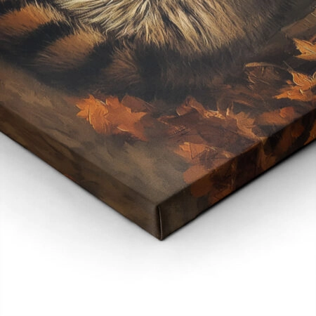 Πίνακας σε Καμβά VINTAGE AUTUMN RACOON 2 -  Sticky 1