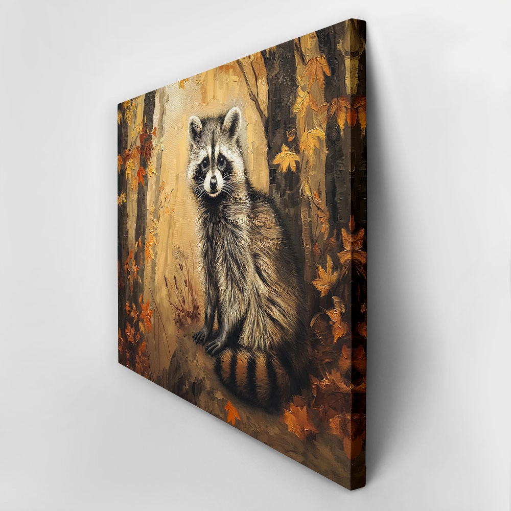 Πίνακας σε Καμβά VINTAGE AUTUMN RACOON 2