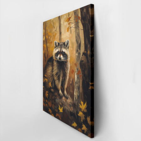 Πίνακας σε Καμβά VINTAGE AUTUMN RACOON 3 -  Sticky 2