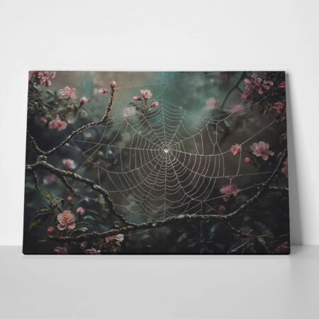 Πίνακας σε Καμβά VINTAGE AUTUMN SPIDER WEB 2 - 
