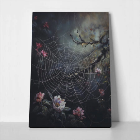 Πίνακας σε Καμβά VINTAGE AUTUMN SPIDER WEB 5 - 