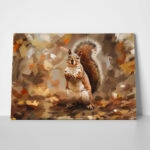 Πίνακας σε Καμβά VINTAGE AUTUMN SQUIRREL 3