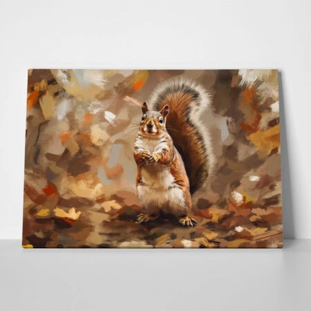 Πίνακας σε Καμβά VINTAGE AUTUMN SQUIRREL 3