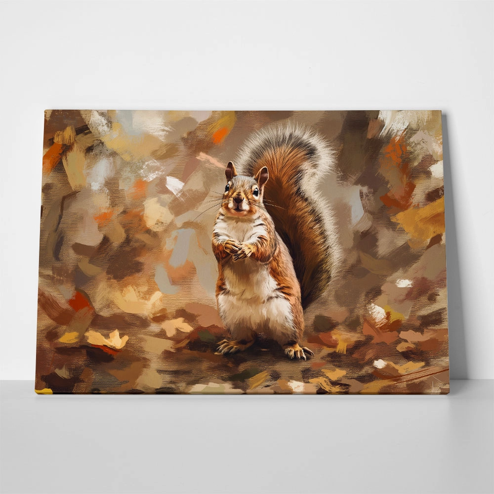 Πίνακας σε Καμβά VINTAGE AUTUMN SQUIRREL 3