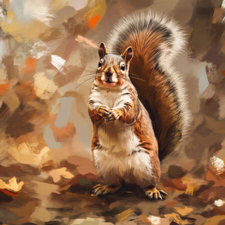 Πίνακας σε Καμβά VINTAGE AUTUMN SQUIRREL 3 -  Sticky 5