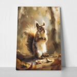 Πίνακας σε Καμβά VINTAGE AUTUMN SQUIRREL 4