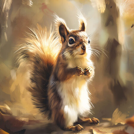 Πίνακας σε Καμβά VINTAGE AUTUMN SQUIRREL 4 -  Sticky 5