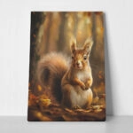 Πίνακας σε Καμβά VINTAGE AUTUMN SQUIRREL 6
