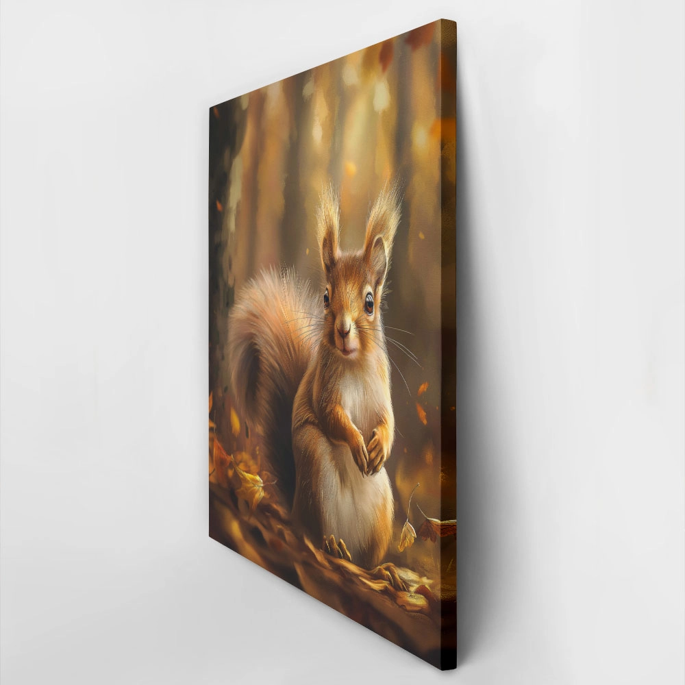Πίνακας σε Καμβά VINTAGE AUTUMN SQUIRREL 6