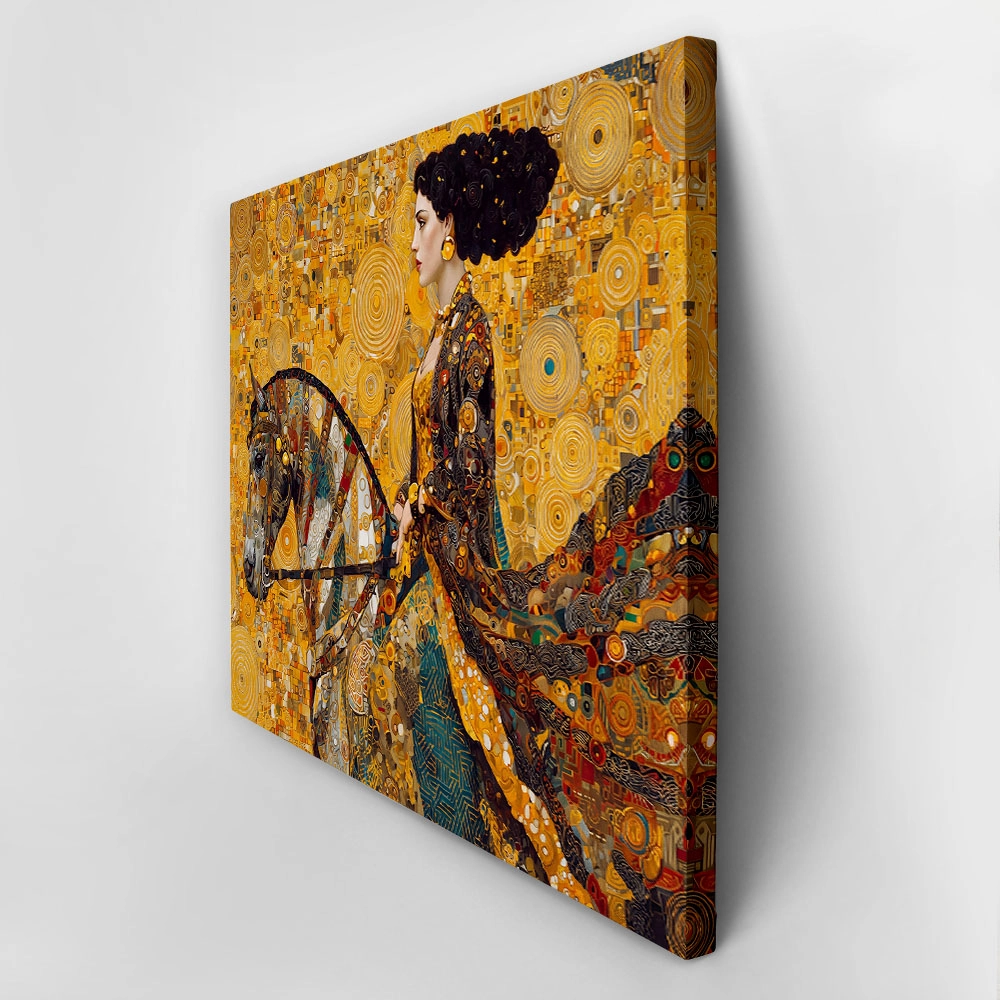 Πίνακας σε Καμβά WOMAN ON HORSE