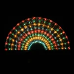LIGHTED PAPER FAN FIGURE - DIM. 75x38cm.