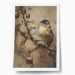Poster VINTAGE AUTUMN BIRD 4