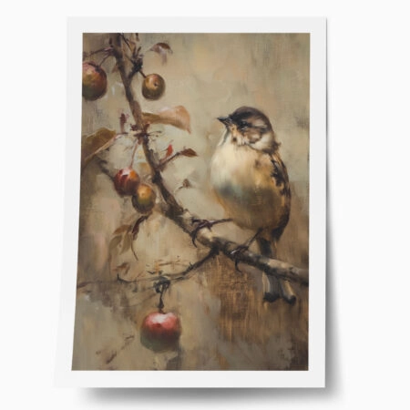 Poster VINTAGE AUTUMN BIRD 4 - 