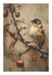 Poster VINTAGE AUTUMN BIRD 4