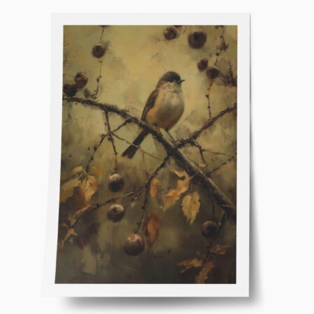 Poster VINTAGE AUTUMN BIRD 5 - 