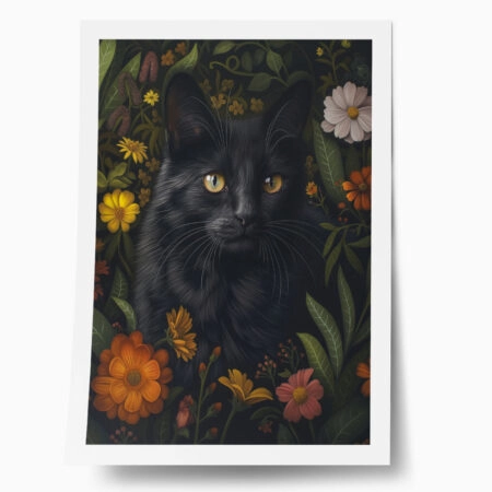 Poster VINTAGE AUTUMN CAT - 