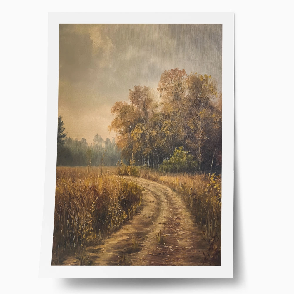 Poster VINTAGE AUTUMN COUNTRY PATH 5