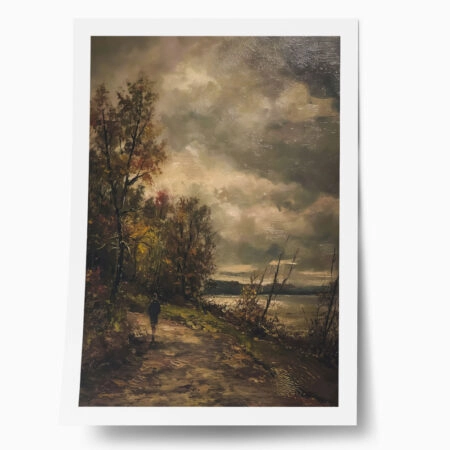 Poster VINTAGE AUTUMN COUNTRY PATH 9 - 