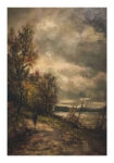 Poster VINTAGE AUTUMN COUNTRY PATH 9