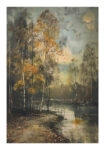 Poster VINTAGE AUTUMN COUNTRY RIVER 13