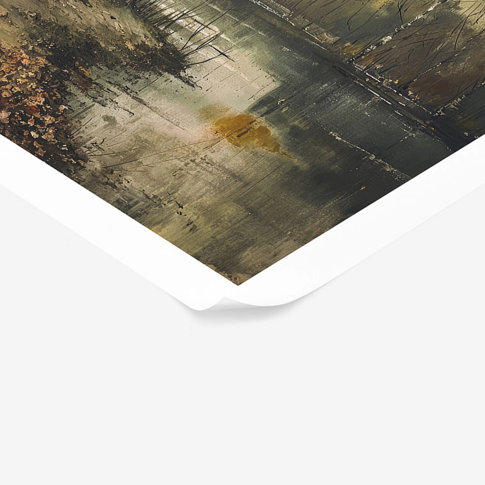 Poster VINTAGE AUTUMN COUNTRY RIVER 13