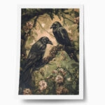 Poster VINTAGE AUTUMN CROWS 3