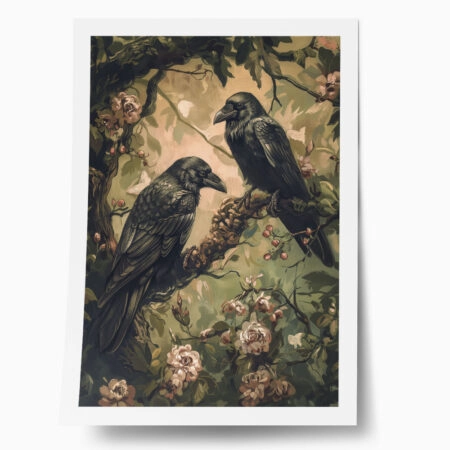 Poster VINTAGE AUTUMN CROWS 3 - 