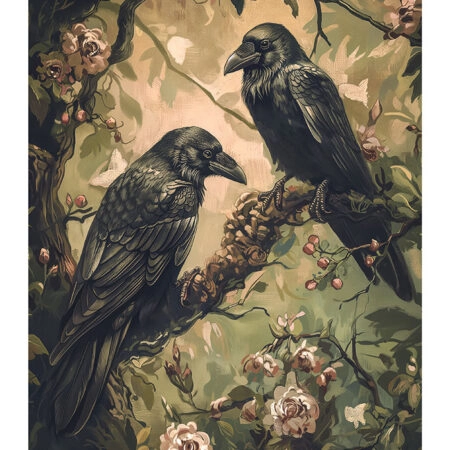 Poster VINTAGE AUTUMN CROWS 3 -  Sticky 2
