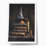 Poster VINTAGE AUTUMN HALLOWEEN BOOKS AND HAT 4